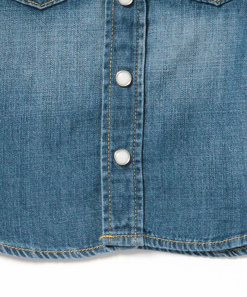 B:MING by BEAMS（ビーミングバイビームス）の「Lee / ウエスタンシャツ（シャツ/ブラウス・キッズ・ブルー・100/110/120/130）」の8枚目の写真