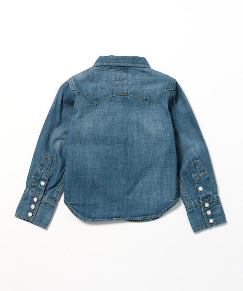 B:MING by BEAMS（ビーミングバイビームス）の「Lee / ウエスタンシャツ（シャツ/ブラウス・キッズ・ブルー・100/110/120/130）」の6枚目の写真