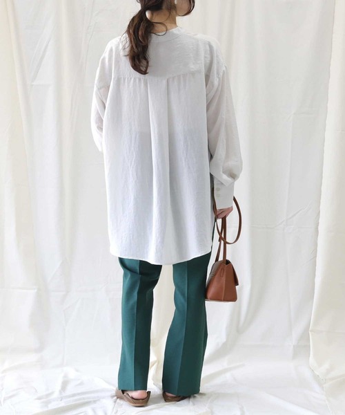 HONEYSUCKLE ROSE（ハニーサックルローズ）の「【HONEYSUCKLE ROSE】シアーシャツ（シャツ/ブラウス・レディース・ブラック/ブルー/グレー・M/L）」の11枚目の写真