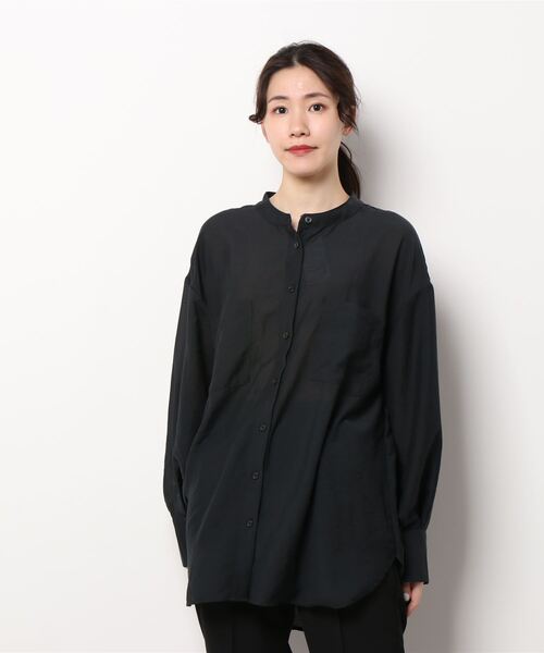 HONEYSUCKLE ROSE（ハニーサックルローズ）の「【HONEYSUCKLE ROSE】シアーシャツ（シャツ/ブラウス・レディース・ブラック/ブルー/グレー・M/L）」の7枚目の写真