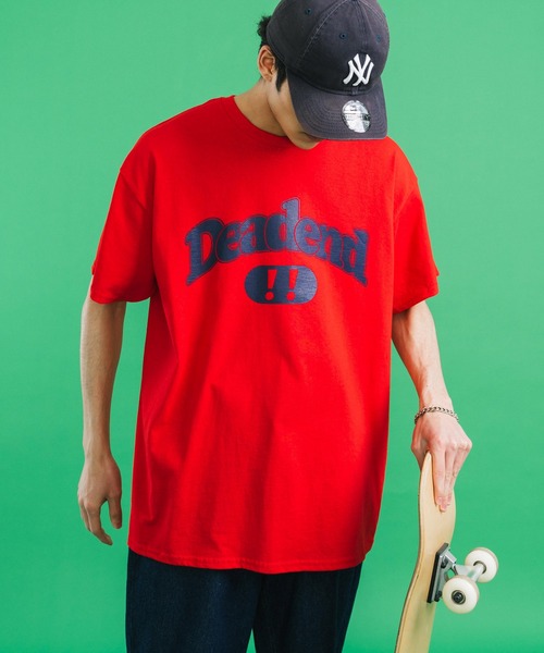 Ressaca(レサーカ)の「オーバーサイズ カレッジロゴプリント クルーネック半袖Tシャツ(Tシャツ/カットソー・メンズ・ブラック/レッド/ブルー/ホワイト/グレー・M/L)」の5枚目の写真
