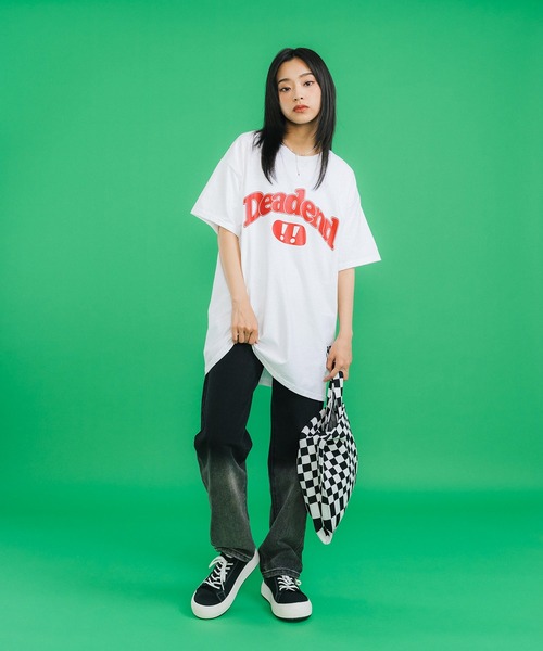 Ressaca(レサーカ)の「オーバーサイズ カレッジロゴプリント クルーネック半袖Tシャツ(Tシャツ/カットソー・メンズ・ブラック/レッド/ブルー/ホワイト/グレー・M/L)」の6枚目の写真