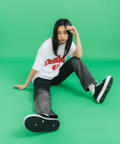 Ressaca(レサーカ)の「オーバーサイズ カレッジロゴプリント クルーネック半袖Tシャツ(Tシャツ/カットソー・メンズ・ブラック/レッド/ブルー/ホワイト/グレー・M/L)」の7枚目の写真
