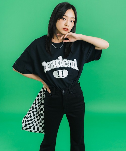 Ressaca(レサーカ)の「オーバーサイズ カレッジロゴプリント クルーネック半袖Tシャツ(Tシャツ/カットソー・メンズ・ブラック/レッド/ブルー/ホワイト/グレー・M/L)」の11枚目の写真