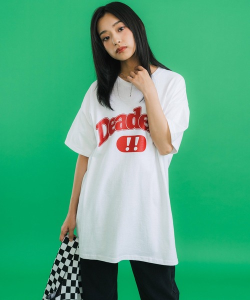 Ressaca(レサーカ)の「オーバーサイズ カレッジロゴプリント クルーネック半袖Tシャツ(Tシャツ/カットソー・メンズ・ブラック/レッド/ブルー/ホワイト/グレー・M/L)」の8枚目の写真