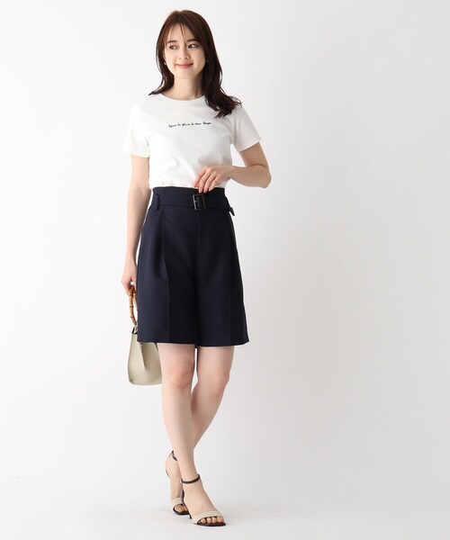 index（インデックス）の「◆SUPIMAコットンスムースロゴTシャツ【WEB限定カラー・サイズ】（Tシャツ/カットソー・レディース・ライトグレー/ブラック/パープル/ガンメタ/ホワイト系・40/38/36/42）」の17枚目の写真