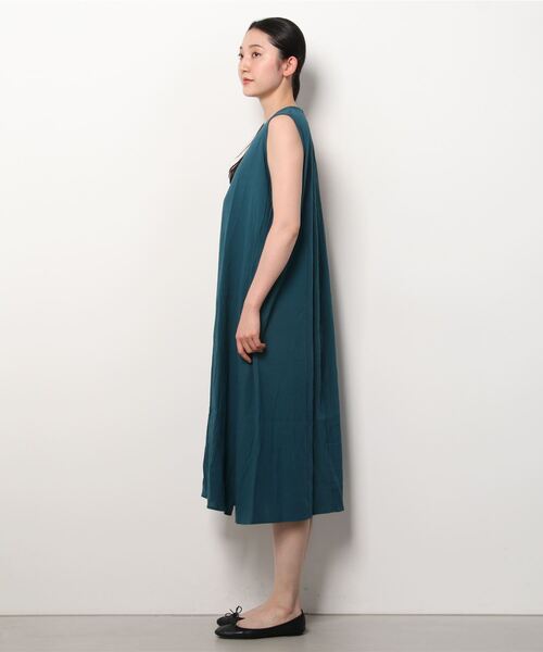 JIL SANDER☆ブルー ミディ丈ノースリーブドレス サイドスリット Jil Sander ノースリーブ ドレス | ブラック | FARFETCH JP
