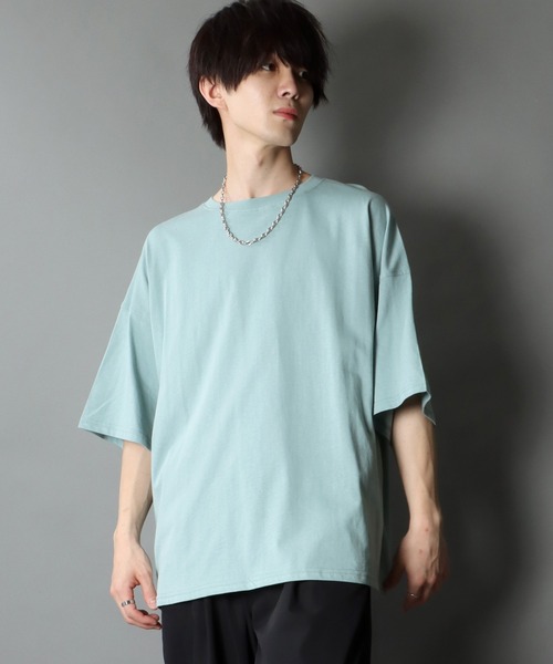 SITRY(シトリー)の「Big silhouette light weight T-shirt/ビッグシルエット ライトウェイト 半袖 Tシャツ(Tシャツ/カットソー・メンズ・チャコールグレー/ブラック/パープル/オフホワイト/マスタード/グレイッシュブルー・M/L)」の21枚目の写真