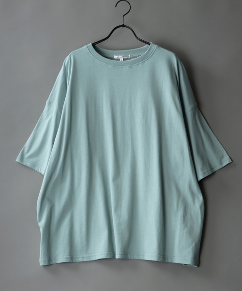 SITRY(シトリー)の「Big silhouette light weight T-shirt/ビッグシルエット ライトウェイト 半袖 Tシャツ(Tシャツ/カットソー・メンズ・チャコールグレー/ブラック/パープル/オフホワイト/マスタード/グレイッシュブルー・M/L)」の13枚目の写真