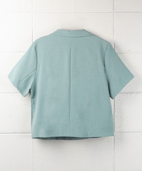 me+em select（ミームセレクト）の「【 ５色展開 】半袖ショートテーラードジャケット（テーラードジャケット・レディース・キャメル/ミント/ブラック/ブルー/ホワイト・FREE）」の17枚目の写真