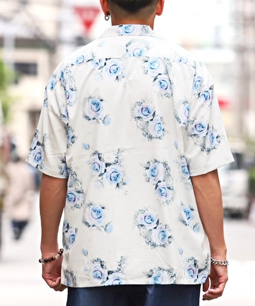 Outfit アウトフィット オープンカラー 龍柄 半袖 ドレス シャツ S ワンフォークロージング 1111clothing オーバーサイズ シャツ