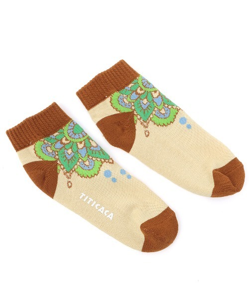 チチカカ(チチカカ)の「サークルモチーフ吸水速乾アンクルソックス 23-25cm(ソックス/靴下・レディース・ブラック/ベージュ/ブルー・FREE)」の6枚目の写真