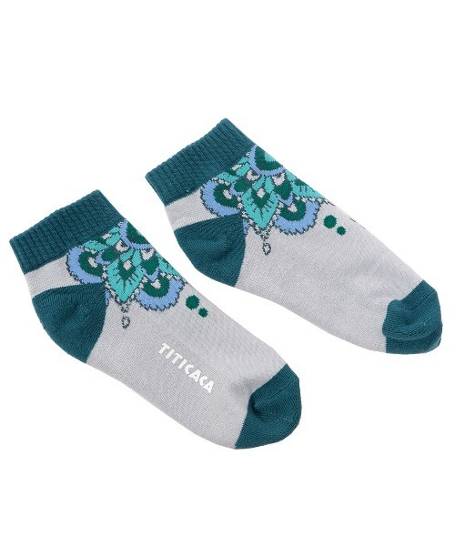 チチカカ(チチカカ)の「サークルモチーフ吸水速乾アンクルソックス 23-25cm(ソックス/靴下・レディース・ブラック/ベージュ/ブルー・FREE)」の7枚目の写真