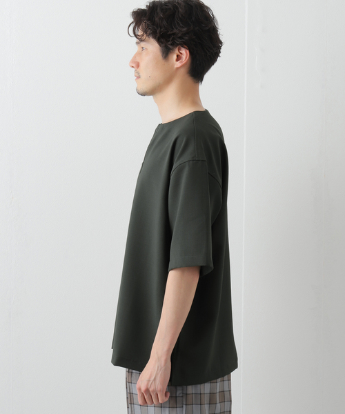 B.C STOCK(ベーセーストック)の「エステルパナマ ヘンリープルオーバー(シャツ/ブラウス・メンズ・グレー/グリーン系その他/オレンジ系その他・MEDIUM/LARGE)」の6枚目の写真