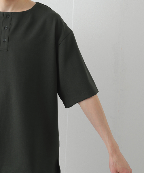 B.C STOCK(ベーセーストック)の「エステルパナマ ヘンリープルオーバー(シャツ/ブラウス・メンズ・グレー/グリーン系その他/オレンジ系その他・MEDIUM/LARGE)」の10枚目の写真