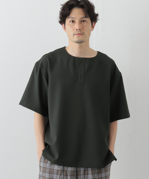 B.C STOCK(ベーセーストック)の「エステルパナマ ヘンリープルオーバー(シャツ/ブラウス・メンズ・グレー/グリーン系その他/オレンジ系その他・MEDIUM/LARGE)」の20枚目の写真