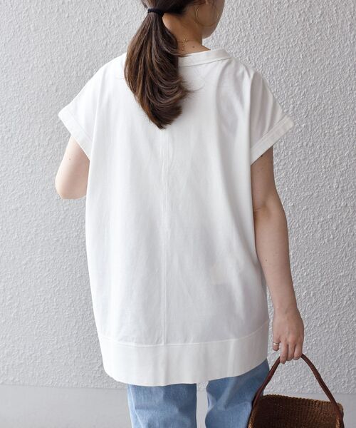 SHIPS(シップス)の「*ラグランフレンチスリーブロゴTEE◆(Tシャツ/カットソー・レディース・チャコールグレー/ライトホワイト/オレンジ/ライトオリーブ・ONE SIZE)」の19枚目の写真