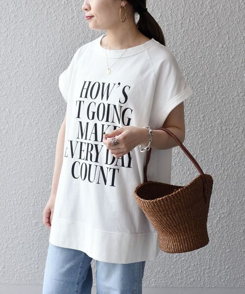 SHIPS(シップス)の「*ラグランフレンチスリーブロゴTEE◆(Tシャツ/カットソー・レディース・チャコールグレー/ライトホワイト/オレンジ/ライトオリーブ・ONE SIZE)」の20枚目の写真