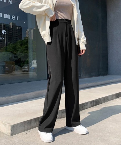 Ulysses（ユリシス）の「タック入りセミワイドパンツ（その他パンツ・レディース・ブラウン/ブラック/グレー・L/M）」の10枚目の写真