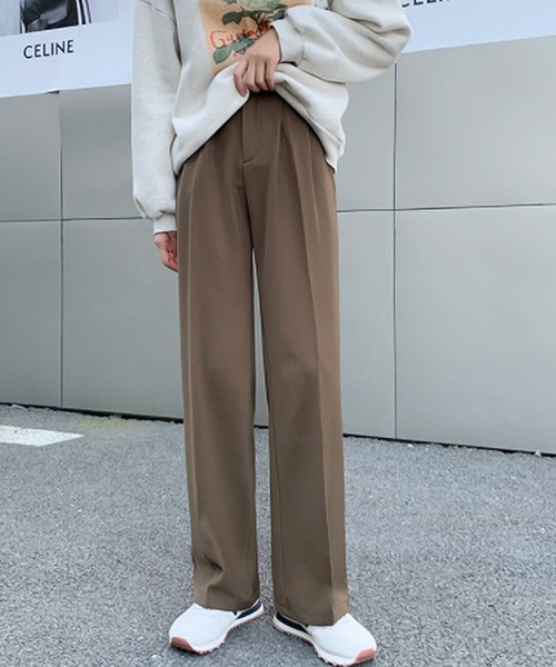 Ulysses（ユリシス）の「タック入りセミワイドパンツ（その他パンツ・レディース・ブラウン/ブラック/グレー・L/M）」の5枚目の写真