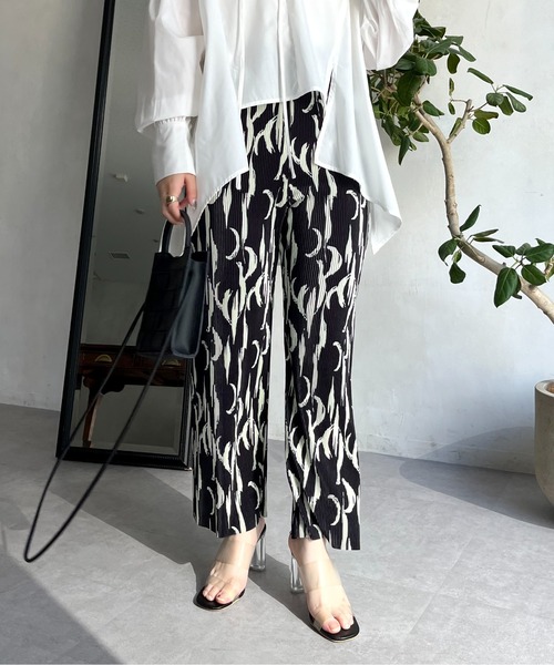 prose verse（プロズヴェール）の「ドットプリーツパンツ（その他パンツ・レディース・アイボリー/ブラック/ホワイト系その他/ブラック系その他/ブラック系その他2・MEDIUM）」の5枚目の写真