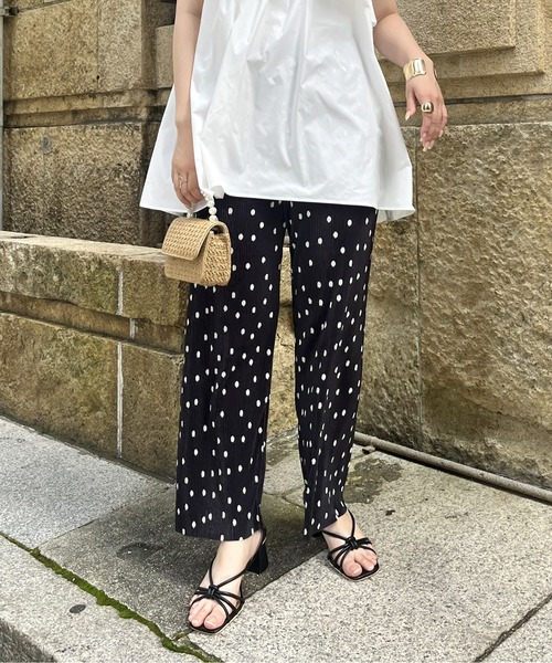prose verse（プロズヴェール）の「ドットプリーツパンツ（その他パンツ・レディース・アイボリー/ブラック/ホワイト系その他/ブラック系その他/ブラック系その他2・MEDIUM）」の18枚目の写真