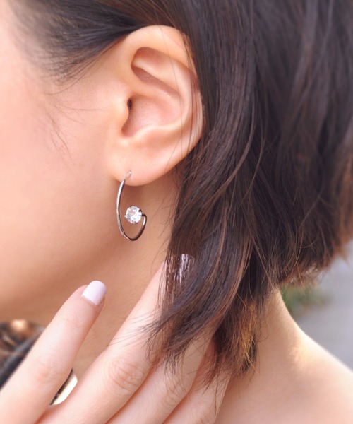 petitcro（プティクロ）の「＊petitcro＊ サークル ピアス　PCKP192009（ピアス（両耳用）・レディース・ゴールド/シルバー・ONE SIZE）」の2枚目の写真