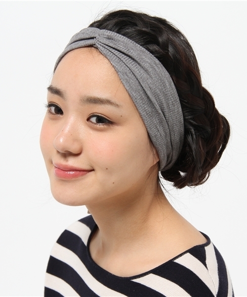 B:MING by BEAMS（ビーミングバイビームス）の「ビーミング by ビームス / カットリブターバン（ヘアバンド・レディース・オフホワイト/グレー/ネイビー・ONE SIZE）」の2枚目の写真