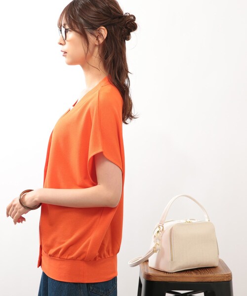 DRESKIP（ドレスキップ）の「◆ゆるVネック カーディガン（カーディガン/ボレロ・レディース・ライトブルー/ブラック/オフホワイト/オレンジ・00）」の22枚目の写真