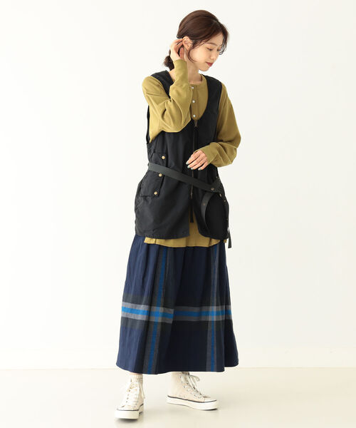 BEAMS BOY（ビームスボーイ）の「BEAMS BOY / E-1 ラジオ ベスト（ベスト・レディース・ブラック/オリーブ・ONE SIZE）」の8枚目の写真