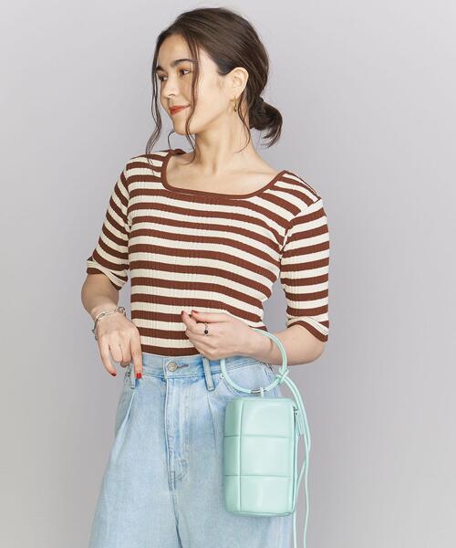 ADD CULUMN（アドカラム）の「＜ADD CULUMN＞パフ リングハンドル ショルダーバッグ -2WAY-（ハンドバッグ・レディース・ライトブルー/ブラック・FREE）」の3枚目の写真