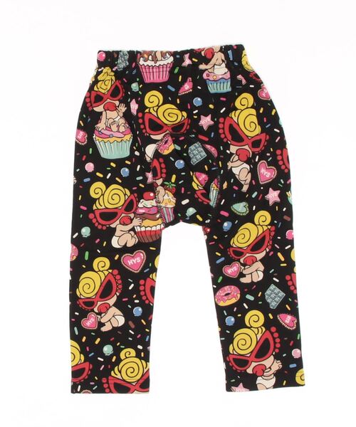 HYSTERIC MINI(ヒステリックミニ)の「BITTER SWEET総柄 モンキーパンツ(スウェットパンツ・キッズ・ブラック・90)」の2枚目の写真