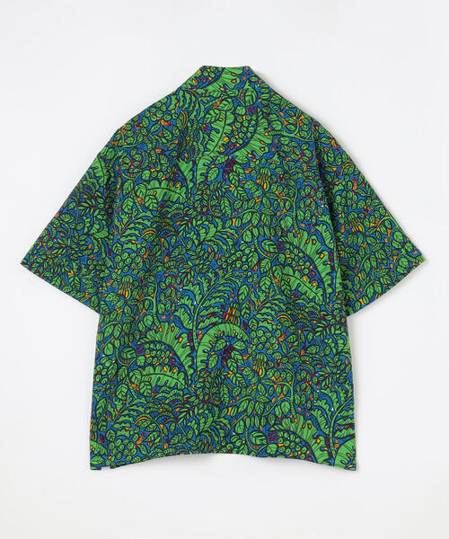 SOULEIADO（ソレイアード）の「ポリエステルプリント ハーフスリーブシャツ（シャツ/ブラウス・メンズ・ブラック系その他/ブルー系その他3/パープル系その他2・FREE）」の4枚目の写真