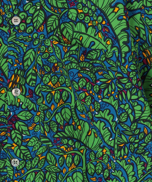 SOULEIADO（ソレイアード）の「ポリエステルプリント ハーフスリーブシャツ（シャツ/ブラウス・メンズ・ブラック系その他/ブルー系その他3/パープル系その他2・FREE）」の9枚目の写真