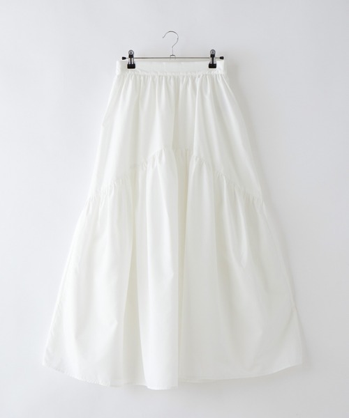 BONLECILL（ボンルシール）の「アシメギャザーデザイン フレアロングスカート（スカート・レディース・ブラック/カーキ/アイボリー/チャコールグレー/ブラック系・FREE）」の19枚目の写真