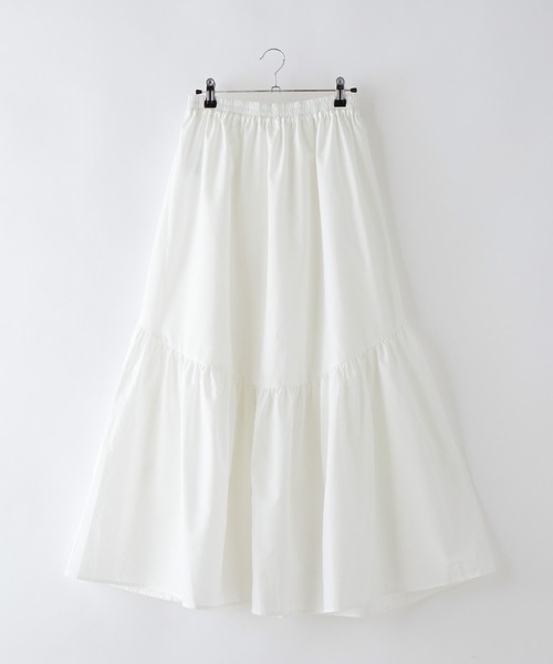 BONLECILL（ボンルシール）の「アシメギャザーデザイン フレアロングスカート（スカート・レディース・ブラック/カーキ/アイボリー/チャコールグレー/ブラック系・FREE）」の20枚目の写真