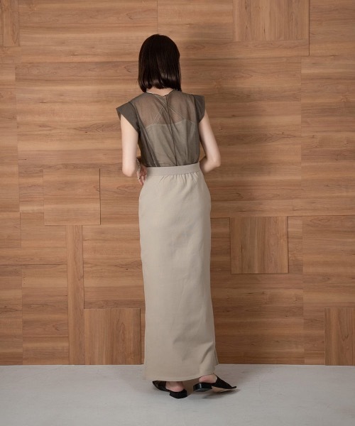 Amiur(エミレ)の「french sleeve sheer tops(Tシャツ/カットソー・レディース・ブラウン/グレー/アイボリー・FREE)」の7枚目の写真