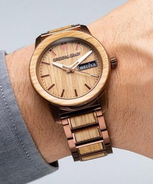 FUZZBOXX Select（ファズボックスセレクト）の「Barrel 42mm - Whiskey Espresso【Original Grain / オリジナルグレイン】（アナログ腕時計・メンズ）」