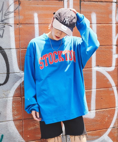 WEGO（ウィゴー）の「WEGO/ヘビーウエイト カレッジロンT（Tシャツ/カットソー・メンズ・ダークグリーン/ブラウン/ブルー/オートミール/グレー系その他/スミクロ・MEDIUM/LARGE）」の13枚目の写真