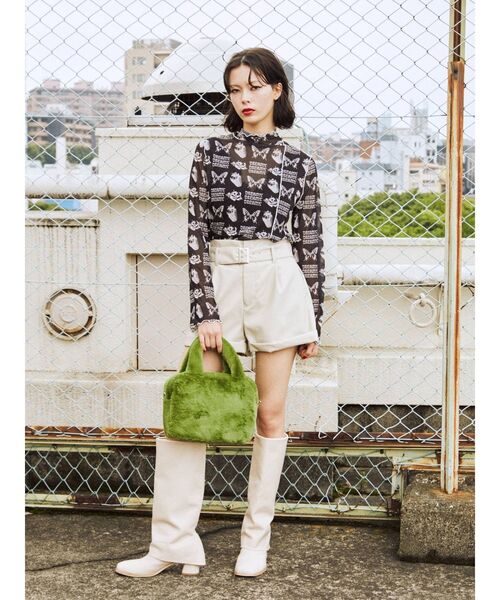 jouetie（ジュエティ）の「ファーボストンBAG（ボストンバッグ・レディース・ブラック/レッド/グリーン/ブルー・FREE）」の12枚目の写真