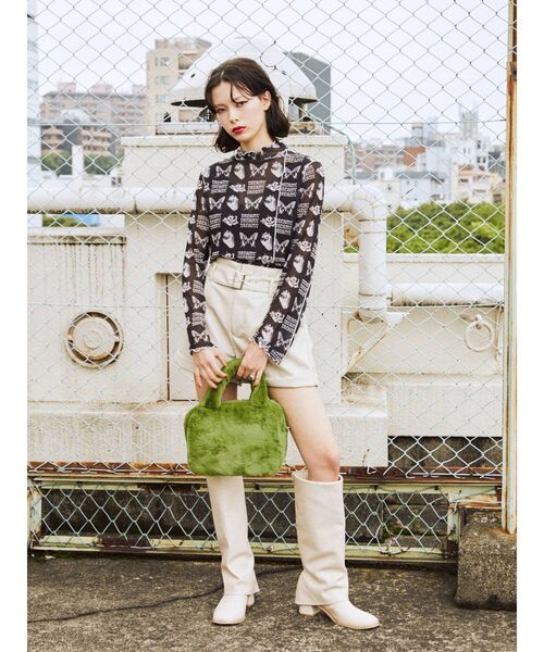 jouetie（ジュエティ）の「ファーボストンBAG（ボストンバッグ・レディース・ブラック/レッド/グリーン/ブルー・FREE）」の13枚目の写真