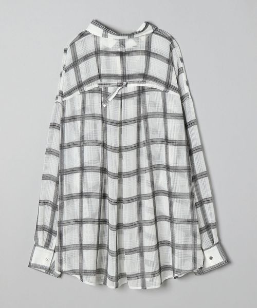 JEANASIS(ジーナシス)の「シアーチェックバックタックシャツLS/123345(シャツ/ブラウス・レディース・ホワイト系その他/ブラック系その他/グリーン系その他/ネイビー系・FREE)」の21枚目の写真