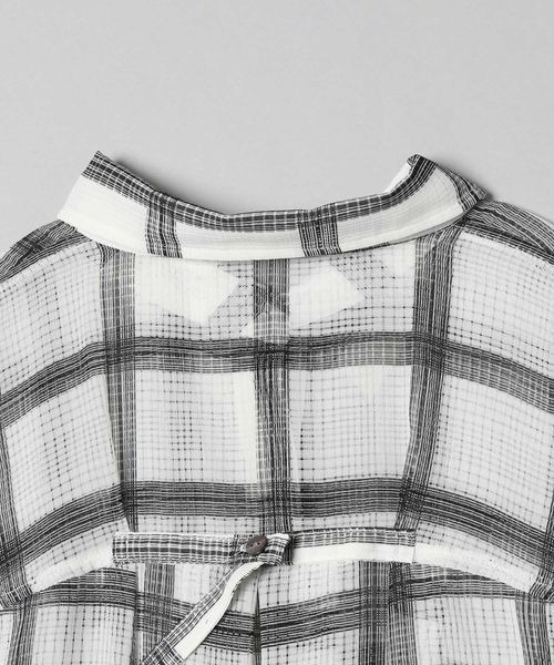 JEANASIS(ジーナシス)の「シアーチェックバックタックシャツLS/123345(シャツ/ブラウス・レディース・ホワイト系その他/ブラック系その他/グリーン系その他/ネイビー系・FREE)」の15枚目の写真