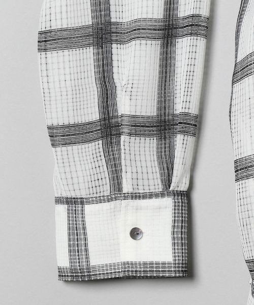 JEANASIS(ジーナシス)の「シアーチェックバックタックシャツLS/123345(シャツ/ブラウス・レディース・ホワイト系その他/ブラック系その他/グリーン系その他/ネイビー系・FREE)」の7枚目の写真