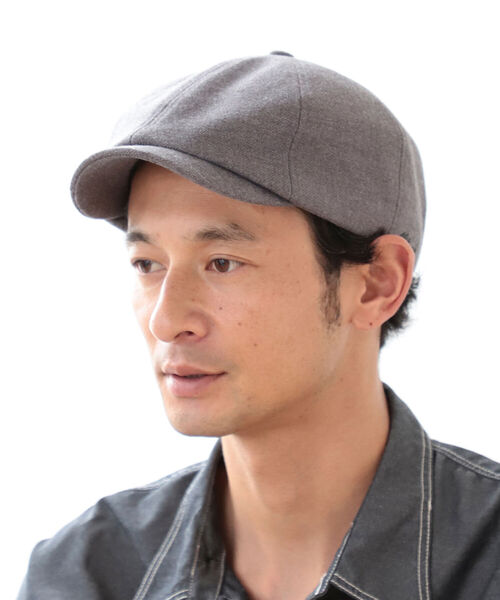 B:MING by BEAMS(ビーミングバイビームス)の「VLANK x B:MING by BEAMS / 別注 ツイル ハンチングキャップ(ハンチング/ベレー帽・メンズ・ブラック/グレー・ONE SIZE)」の4枚目の写真