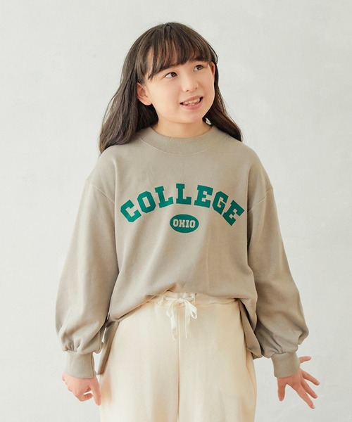 undeny.(アンディニ-)の「アンディニー COLLEGE 切り替え プルオーバー(その他トップス・キッズ・チャコールグレー/アイボリー/グレイッシュベージュ・M/L/XL)」の3枚目の写真