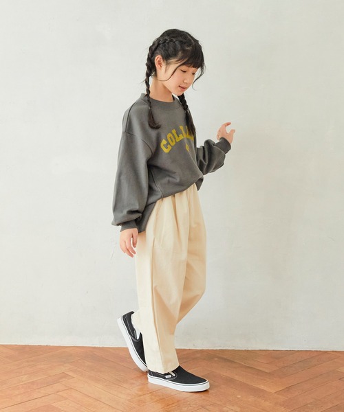 undeny.(アンディニ-)の「アンディニー COLLEGE 切り替え プルオーバー(その他トップス・キッズ・チャコールグレー/アイボリー/グレイッシュベージュ・M/L/XL)」の8枚目の写真