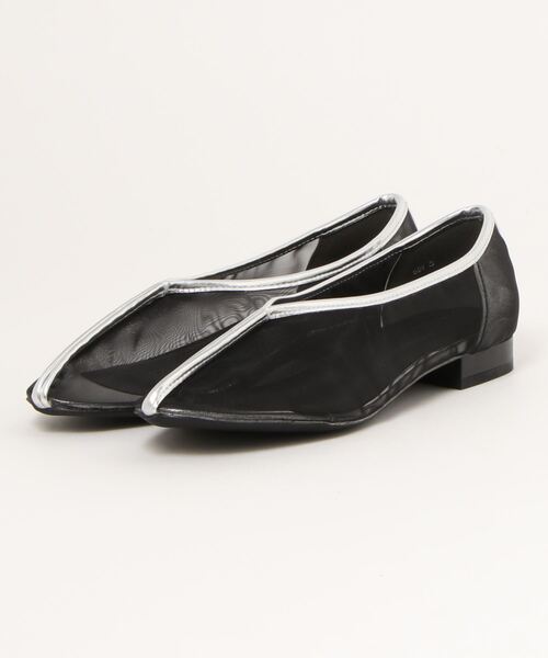 B.C STOCK(ベーセーストック)の「チュールチャイナシューズ◆(パンプス・レディース・ブラック/グリーン・SMALL/MEDIUM/LARGE)」の1枚目の写真