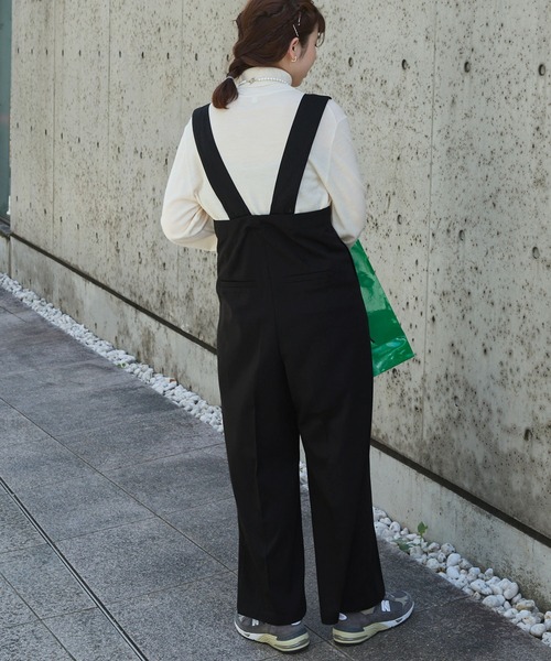 forksy.（フォルクシー）の「【forksy.】ツイルハイウエストタック入りサロペット（サロペット/オーバーオール・レディース・ブラック/ベージュ/グレー・FREE）」の11枚目の写真