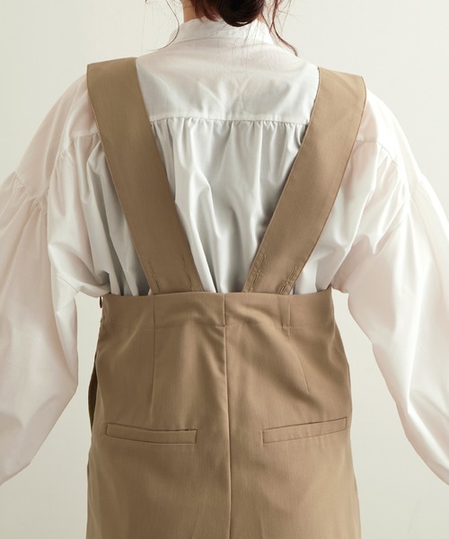 forksy.（フォルクシー）の「【forksy.】ツイルハイウエストタック入りサロペット（サロペット/オーバーオール・レディース・ブラック/ベージュ/グレー・FREE）」の21枚目の写真